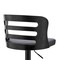 Armen Living Khalia Adjustable Swivel Gray Faux Leather and Black Wood Bar Stool with Black Base LCKHBABLGR - alternate 9